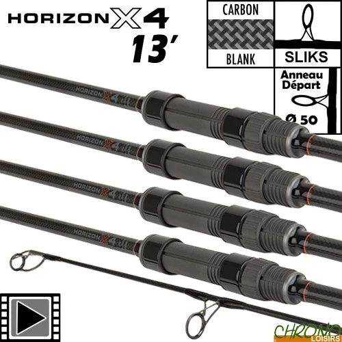 Canne Fox Horizon X4 50mm 13' 3.5lbs (les 4) 1 Canne Fox Horizon X4 50mm 13' 3.5lbs (les 4)